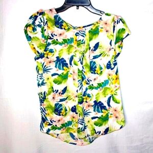 Haute Monde Size S – Tropical Floral Blouse 🌺🌿
